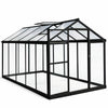 Hybridikasvihuone 5,4 m² – 302 x 190 x 195 cm, polykarbonaattikatto, musta