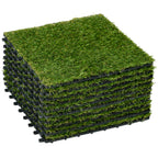 Tekonurmilaatat, 10 kpl, 30 x 30 cm, nukka 25 mm, vihreä (6 500 kuitua/m²)