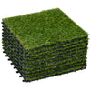 Tekonurmilaatat, 10 kpl, 30 x 30 cm, nukka 25 mm, vihreä (6 500 kuitua/m²)