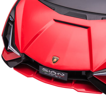 Lasten sähköauto Lamborghini Sián SUV 12V, kaukosäädin ja musiikki, 3–5 v, punainen