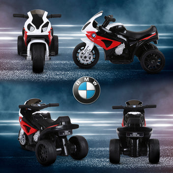 Lasten sähkömoottoripyörä BMW S1000RR 6V, musiikki ja ajovalo, 18–36 kk, punainen