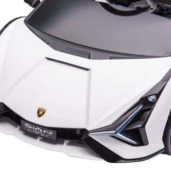 Lasten sähköauto Lamborghini Sián SUV 12V, kaukosäädin ja musiikki, 3–5 v, valkoinen