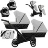 Kunert Ivento Duo 3-in-1 sisarusvaunut kahdella Cosmo-turvakaukalolla, useita värejä