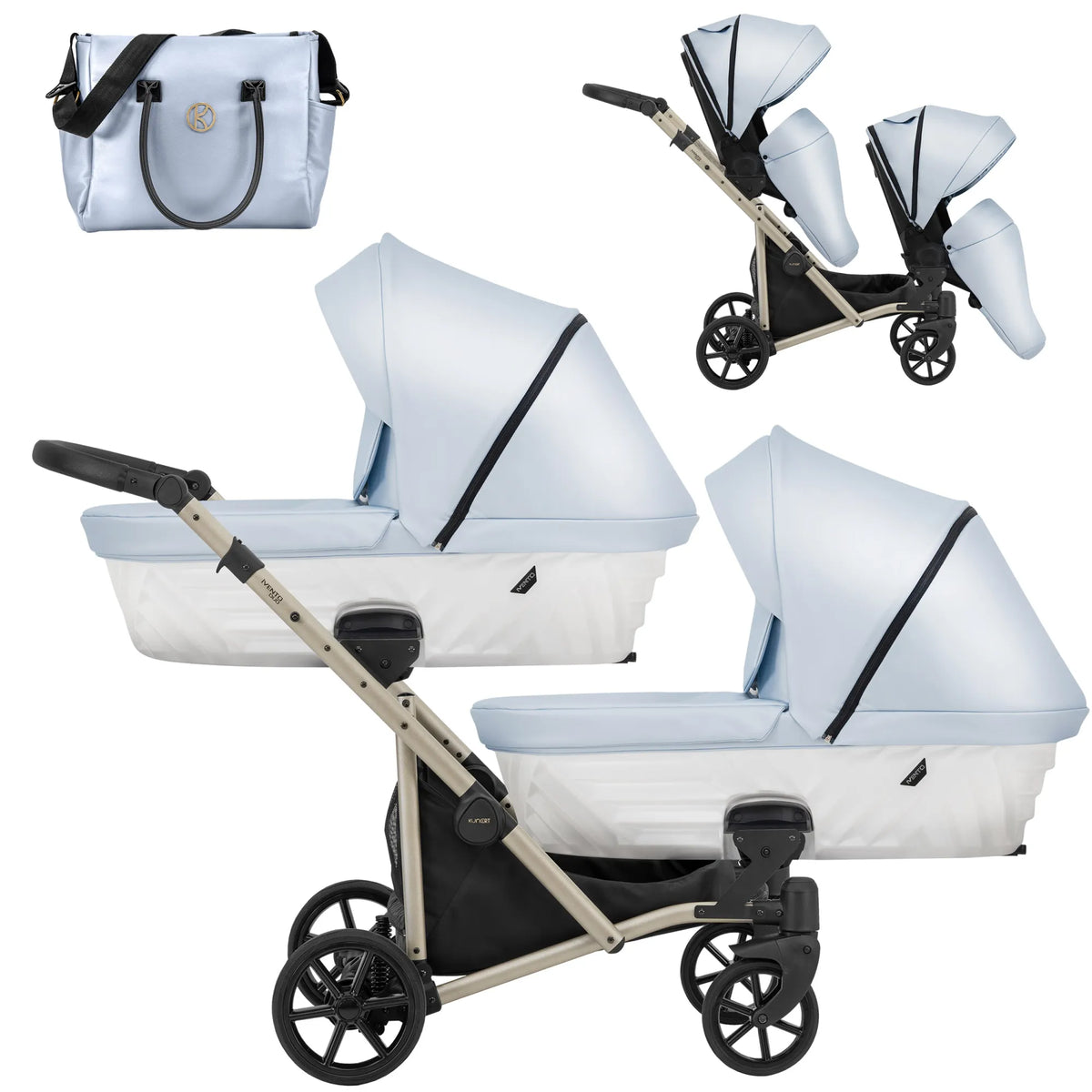 Kunert Ivento Duo 2-in-1 sisarusvaunut, useita värejä