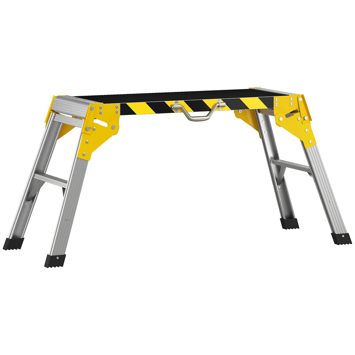 Työtaso alumiinia kokoontaitettava, liukumaton, kantokahva, kantavuus 150 kg, 110 x 32 x 50 cm