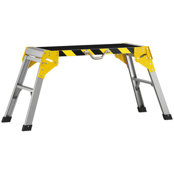 Työtaso alumiinia kokoontaitettava, liukumaton, kantokahva, kantavuus 150 kg, 110 x 32 x 50 cm