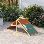 Koiran agility A-este, korkeus säädettävä, liukumaton, kuusi, 173 x 59 x 66 cm, oranssi