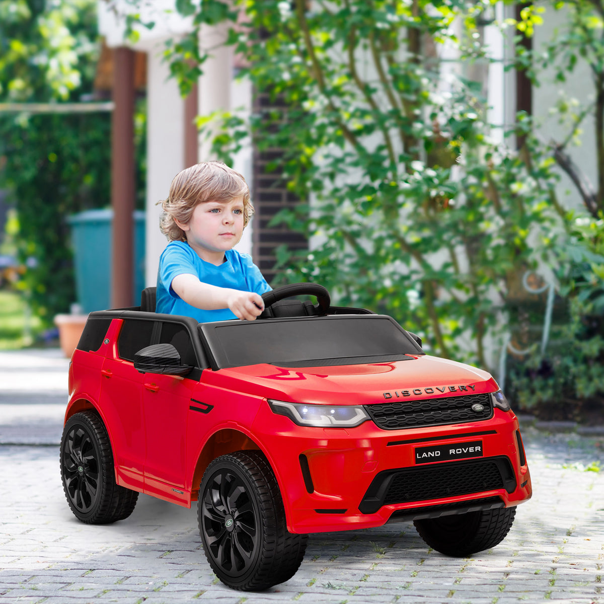 Land Rover Discovery Sport lasten sähköauto 12V – punainen, kauko-ohjattava, valot ja musiikki