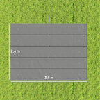 Varakangas 4 x 3 m pergolaan liukukatolla, 350 x 260 cm, vaaleanharmaa