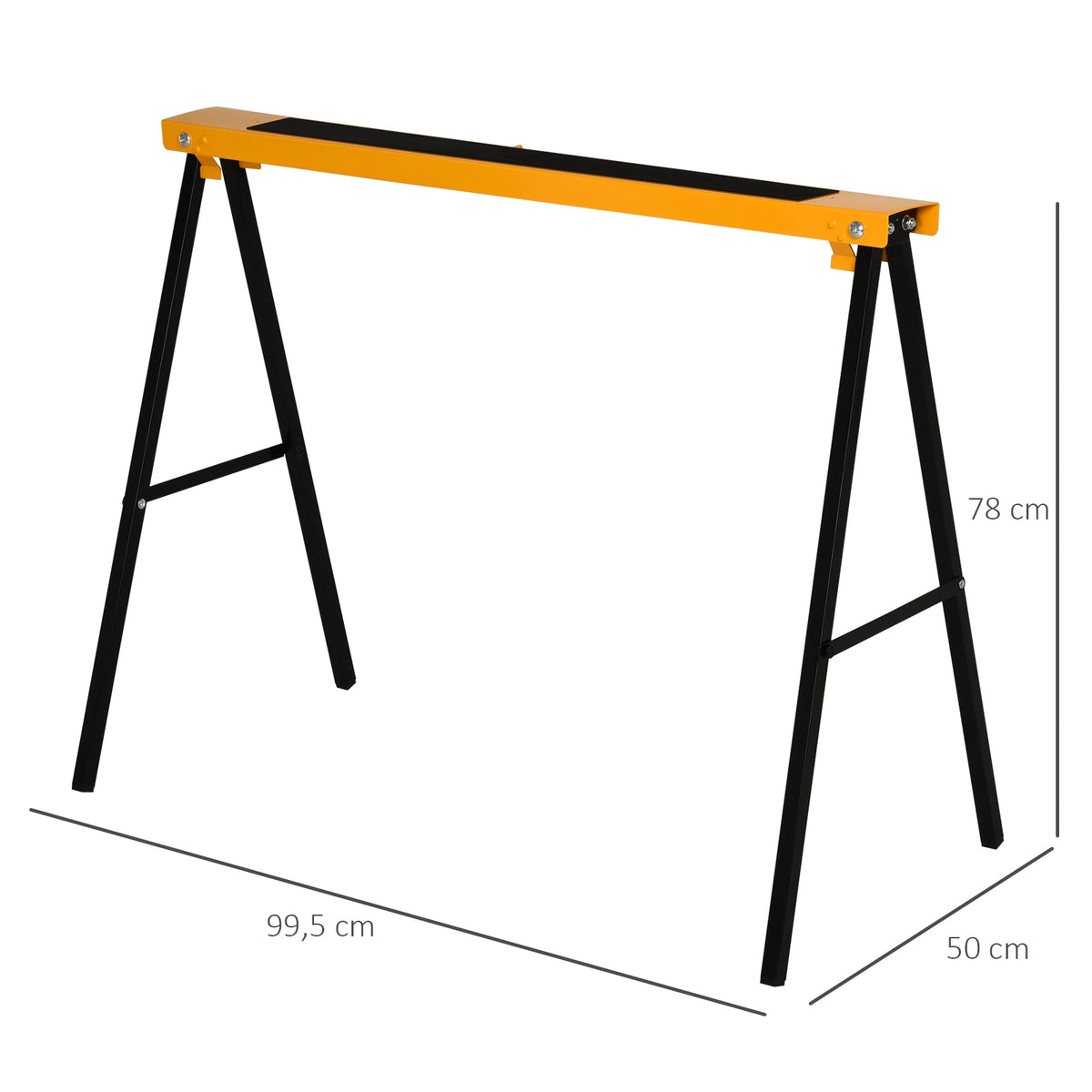 Sahapukki 2 kpl, EVA-pehmuste, sivukahvat, kokoontaitettava, kantavuus 125 kg, oranssi/musta