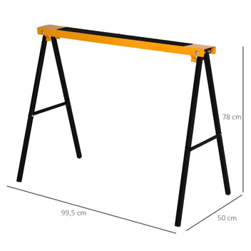 Sahapukki 2 kpl, EVA-pehmuste, sivukahvat, kokoontaitettava, kantavuus 125 kg, oranssi/musta