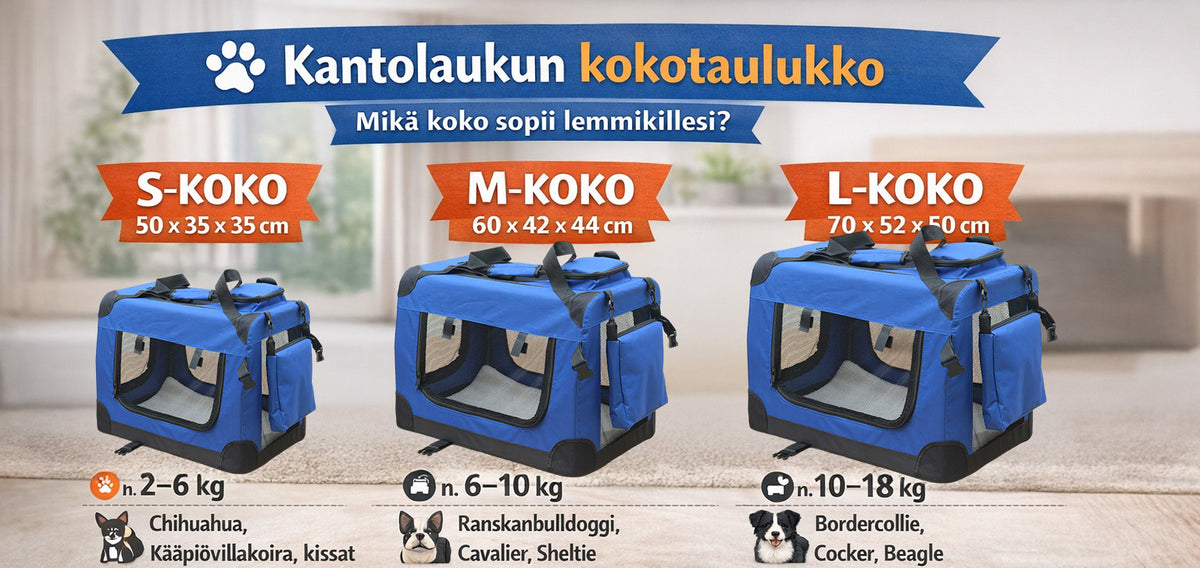 Lätt bärväska 50 x 35 x 35 cm – hopfällbar, 3 ingångar, blå
