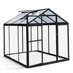 Pohjola Garden Hybrid Kasvihuone 3,3m², Tukeva Runko, Kirkas Seinäpaneeli, Sokkeli