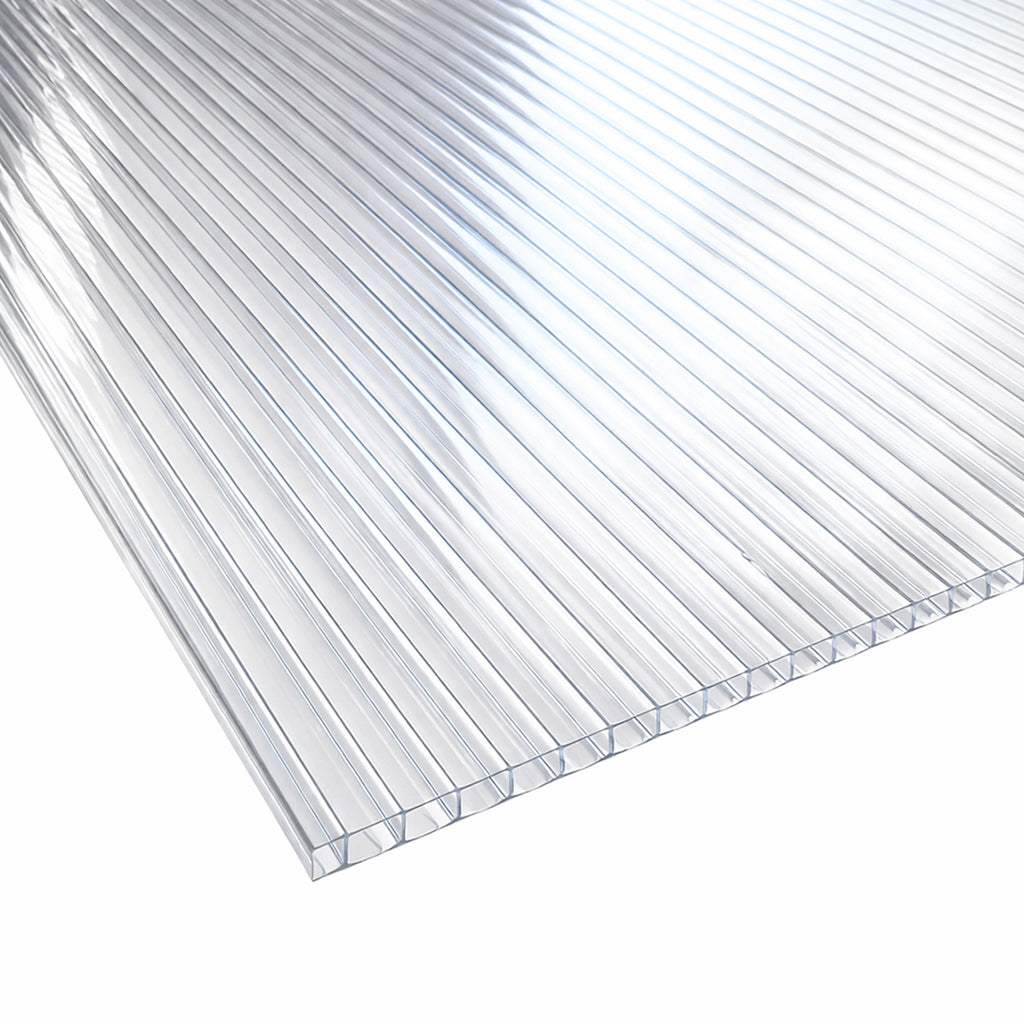 Seinäkasvihuone 242 x 122 x 195 cm – 4 mm polykarbonaatti, 1 mm alumiinirunko, musta