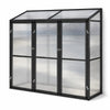 Väggväxthus 180 x 55 cm – 4 mm cellplåt, aluminiumram, 2 takfönster