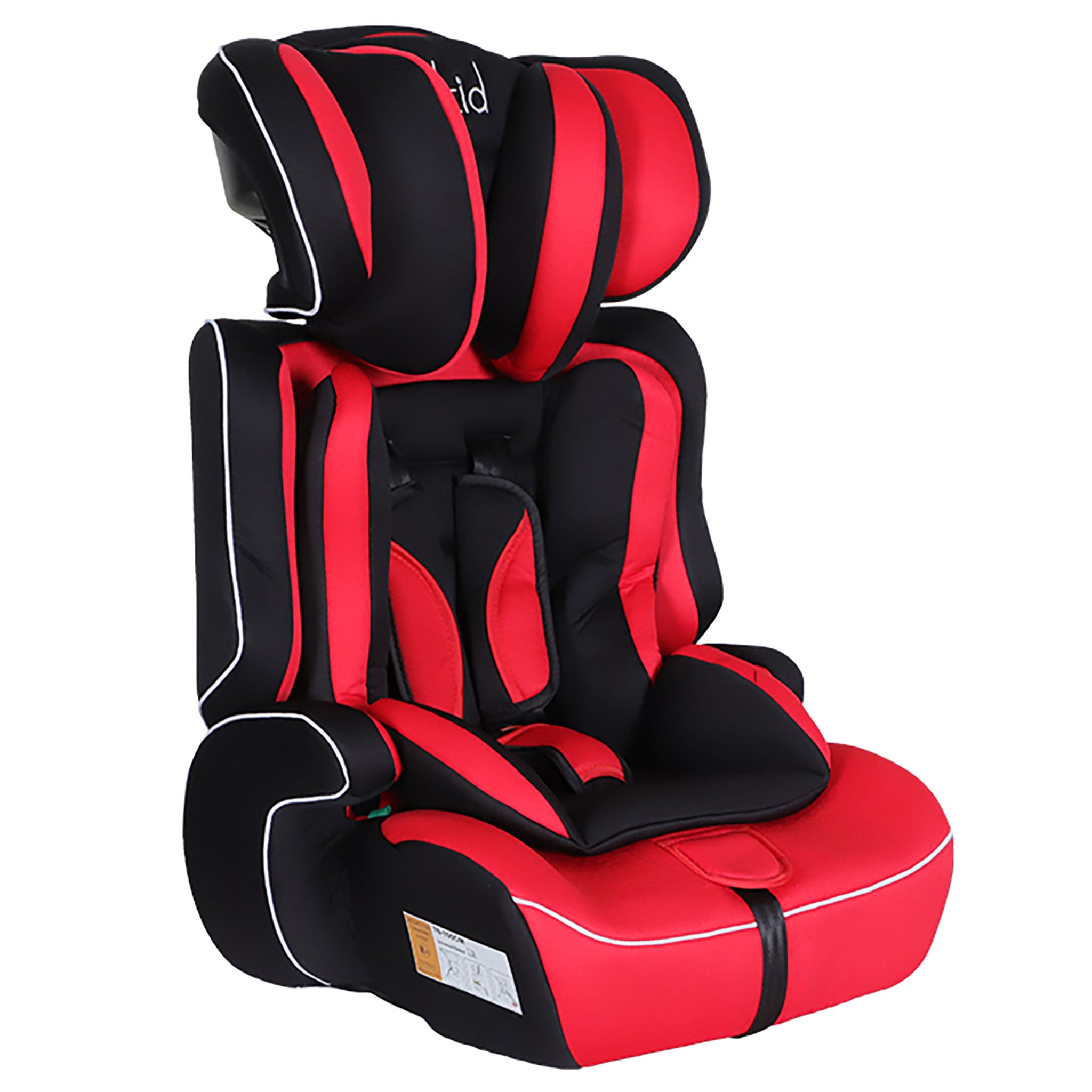 Kikid Turvaistuin Basic 76-150cm R129, musta/punainen