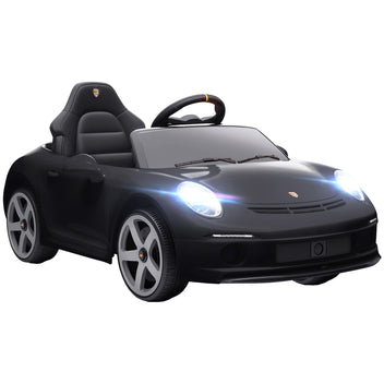Lasten sähköauto RUF GT 12V, kaukosäädin, musiikki ja turvavyö, 3–5 v, musta