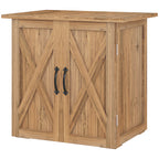 Matala puutarhakaappi magneettisalvatuilla pariovilla, 77 x 55 x 72 cm, ruskea