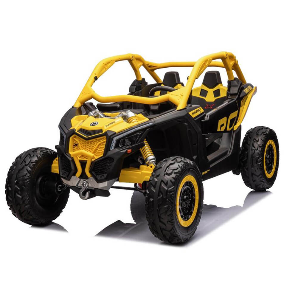 Lasten sähköauto Can-Am Maverick UTV RS 4x200W EVA, keltainen