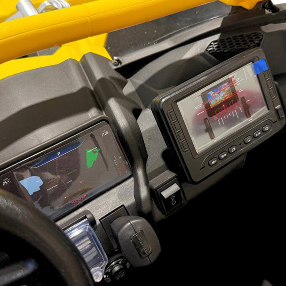 Lasten sähköauto Can-Am Maverick UTV RS 4x200W EVA, keltainen