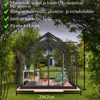 LYKKE HYBRIDI KASVIHUONE MUSTA 11,3 M2
