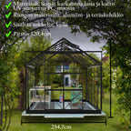 LYKKE HYBRIDI KASVIHUONE MUSTA 8,2 M2