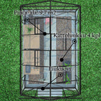 LYKKE HYBRIDI KASVIHUONE MUSTA 9,7 M2