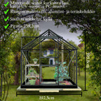 LYKKE HYBRIDI KASVIHUONE MUSTA 5 M2