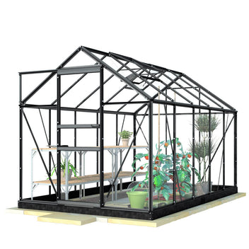 LYKKE HYBRIDI KASVIHUONE MUSTA 6,2 M2