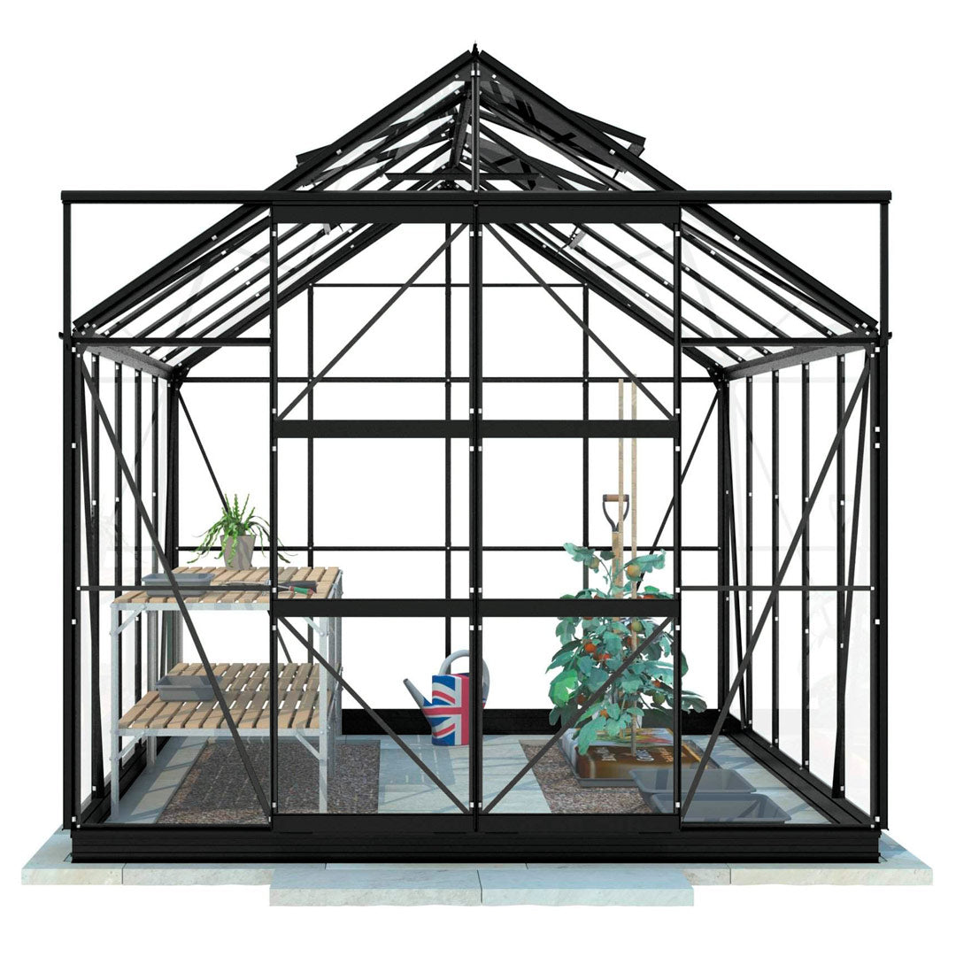 LYKKE HYBRIDI KASVIHUONE MUSTA 8,2 M2
