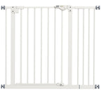 Koiraportti ilman porausta, automaattisesti sulkeutuva, leveys 74–80 tai 87–94 cm, metalli, valkoinen