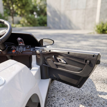 Lasten sähköauto Audi R8 Spyder, litiumakku, kaukosäädin, takajousitus, 3–6 v, valkoinen