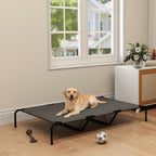 Koiran kenttäpeti isoille koirille 67,5 kg asti, 600 g/m² verkko, 152 x 94 x 23 cm, harmaa