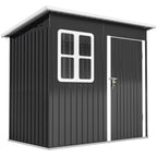 Peltivaja ikkunalla ja leveällä lukittavalla ovella, 2,55 m², tummanharmaa