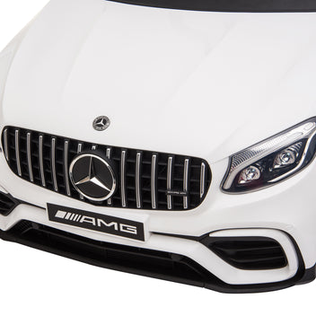 Lasten sähköauto Mercedes-AMG GLC63S Coupé 12V, kaukosäädin, kaksi moottoria, valkoinen