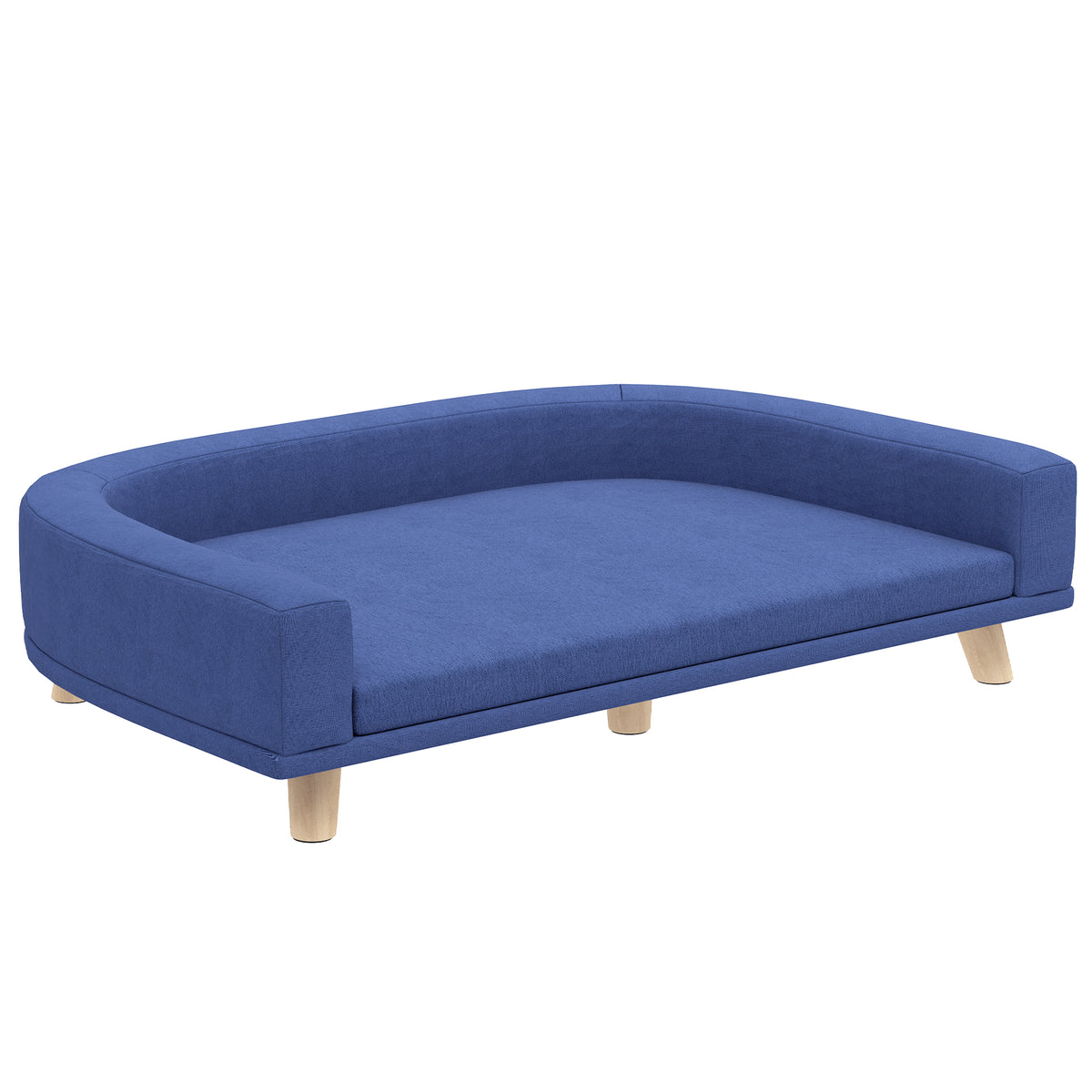 Koiran sohva isoille koirille 30 kg asti, paksu irrotettava tyyny, 98 x 67 x 25 cm, sininen