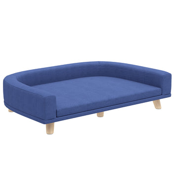 Koiran sohva isoille koirille 30 kg asti, paksu irrotettava tyyny, 98 x 67 x 25 cm, sininen