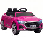 Lasten sähköauto Audi Q8 e-tron Sportback 12V, kaukosäädin, jousitus, 3–5 v, pinkki