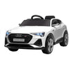 Lasten sähköauto Audi e-tron 12V, kaukosäädin, turvavyö ja musiikki, 3–5 v, valkoinen