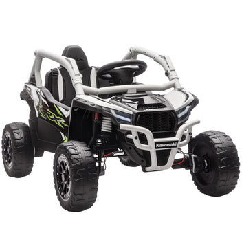 Lasten sähkömaastoauto Kawasaki Teryx KRX 1000, 12V, kaukosäädin, LED ja musiikki, harmaa