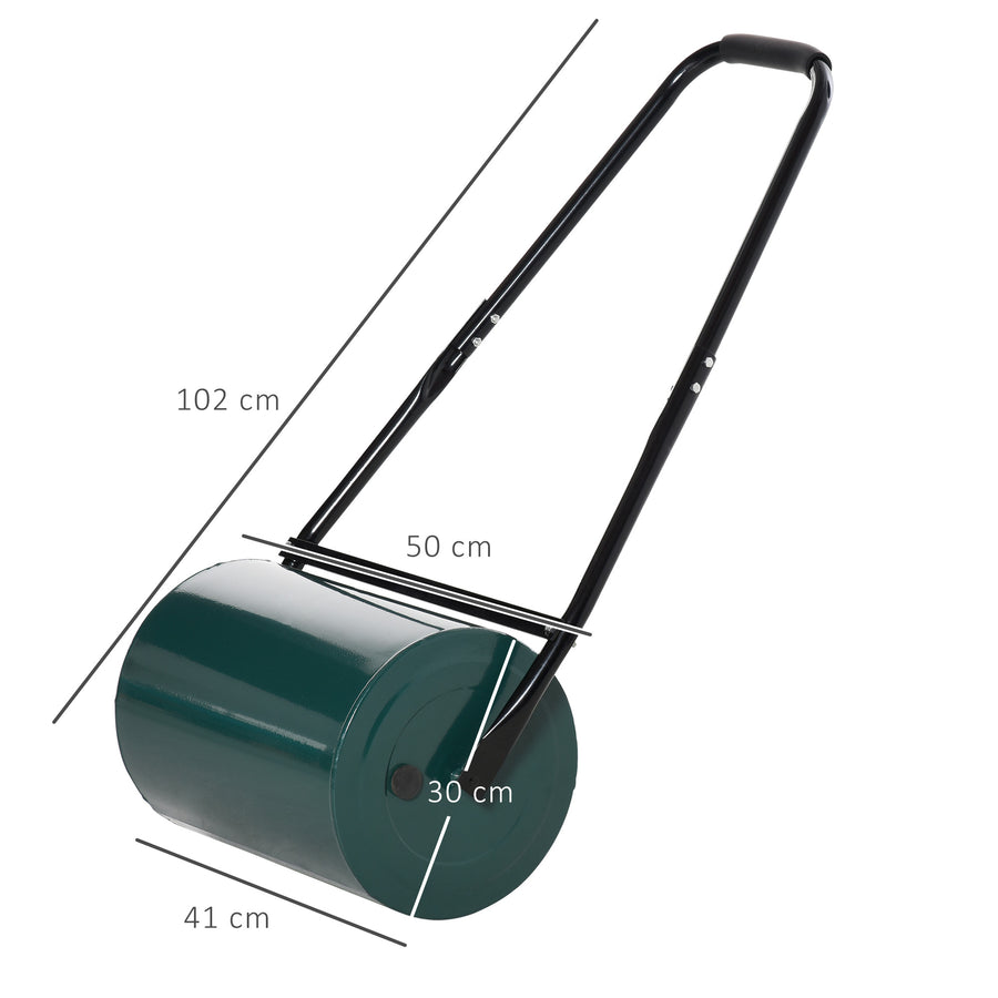 Nurmikkojyrä vedellä tai hiekalla täytettävä, 40 l, Ø30 cm, vihreä