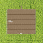 Varakangas 3 x 3 m pergolaan liukukatolla, 250 x 255 cm, ruskea