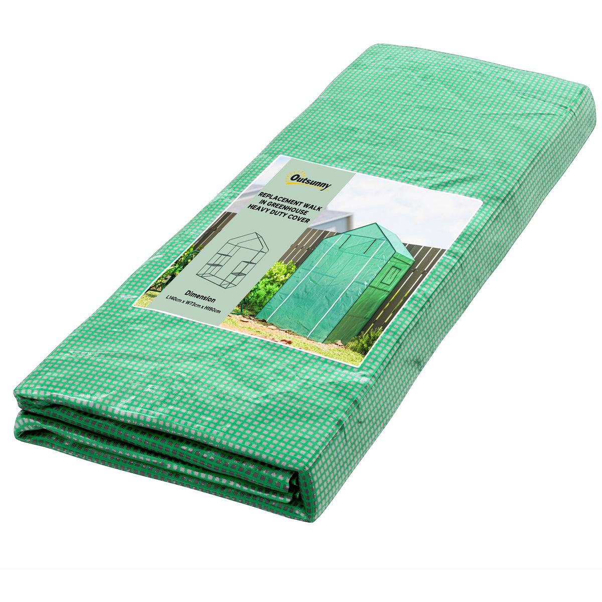 Varakate kasvihuoneeseen 845-511, 140 x 73 x 190 cm, vihreä
