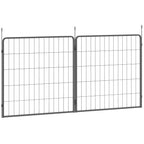 Lisäpaneelit koiran aitaukseen 2 kpl, teräs, 80 x 80 cm