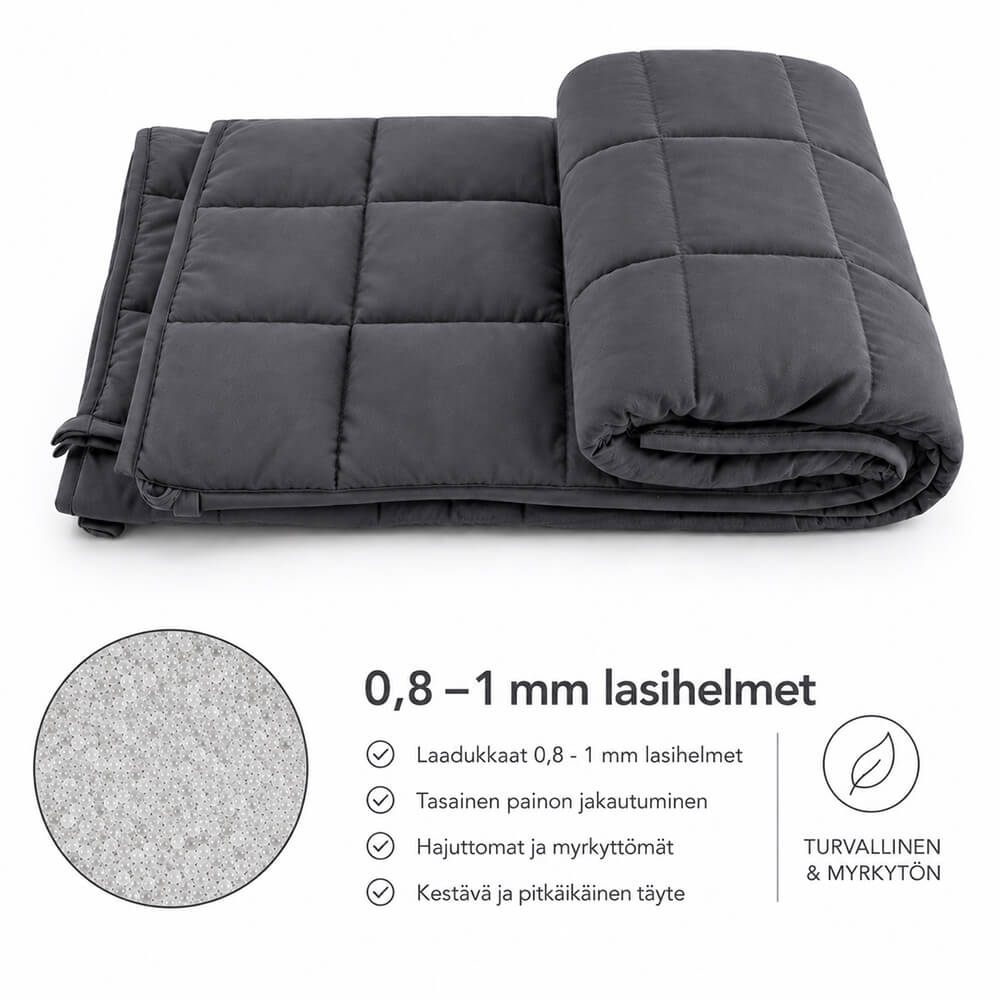 Painopeitto 9 kg, 150 x 200 cm – harmaa mikrokuitupinta