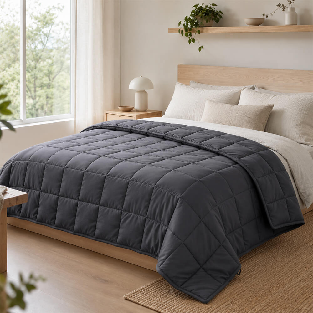 Painopeitto 11 kg, 150 x 200 cm – harmaa mikrokuitupinta