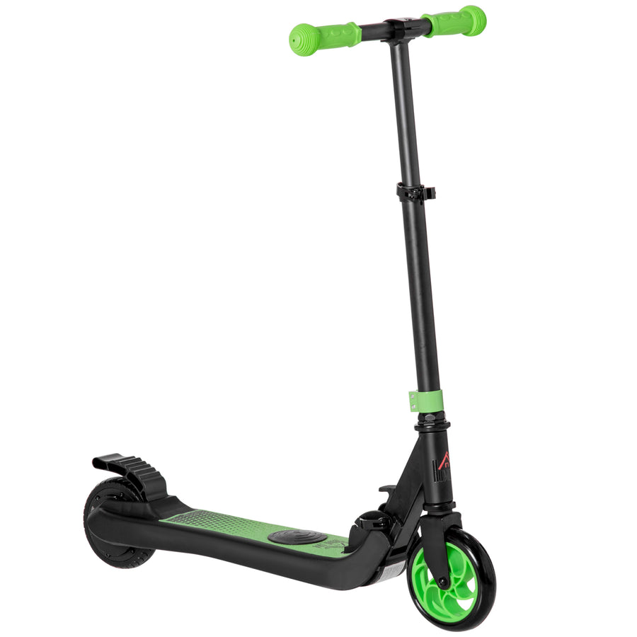 Lasten sähköpotkulauta kokoontaitettava, 120 W, 8 km/h, kantama 6 km, 6 v+, vihreä/musta