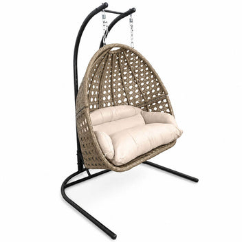Hängstol 2-sitsig 300 kg – 15 cm stoppning, stålram, 148 x 110 x 192 cm