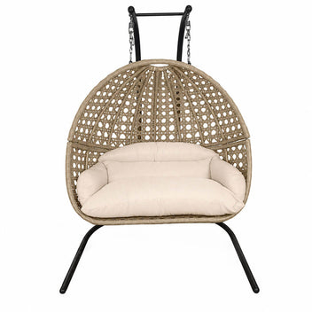 Hängstol 2-sitsig 300 kg – 15 cm stoppning, stålram, 148 x 110 x 192 cm