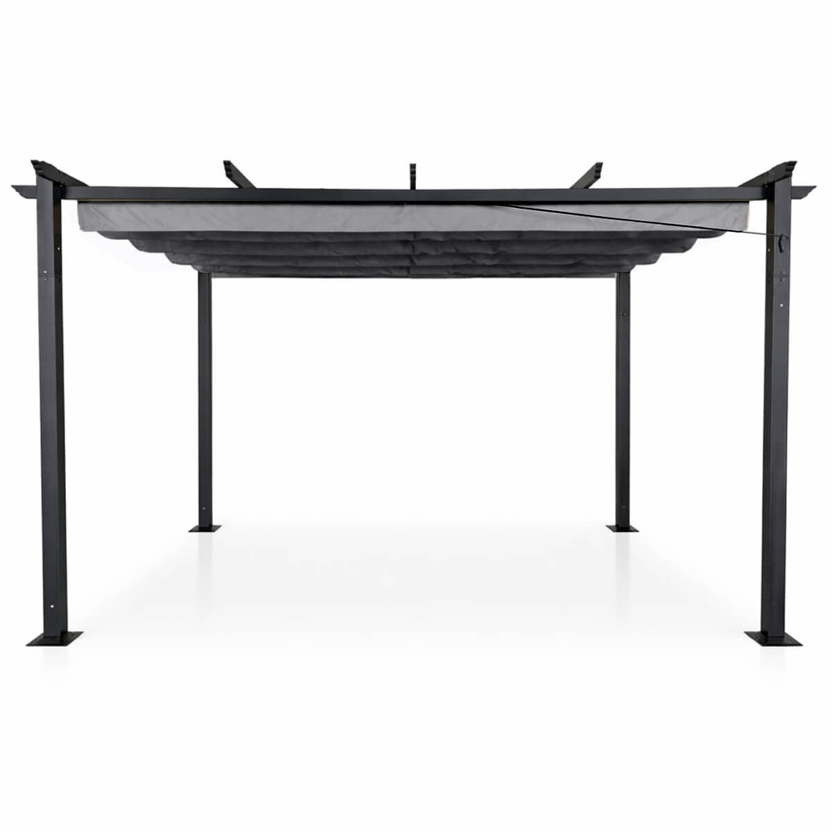 B-OUT! Pergola 3 x 4 m – avattava kattokangas, alumiinirunko, 250 g PU-polyesteri - LUE TUOTEKUVAUS